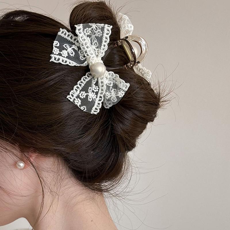 New White Lace Bow Pearl Hair Clip for Women Girl Pin Hair Claw Bow Butterfly Korean Vintage Popular Jewelry Accessories
New White Lace Bow Pearl Hair Clip for Women Girl Pin Hair Claw Bow Butterfly Korean Vintage Popular Jewelry Accessories