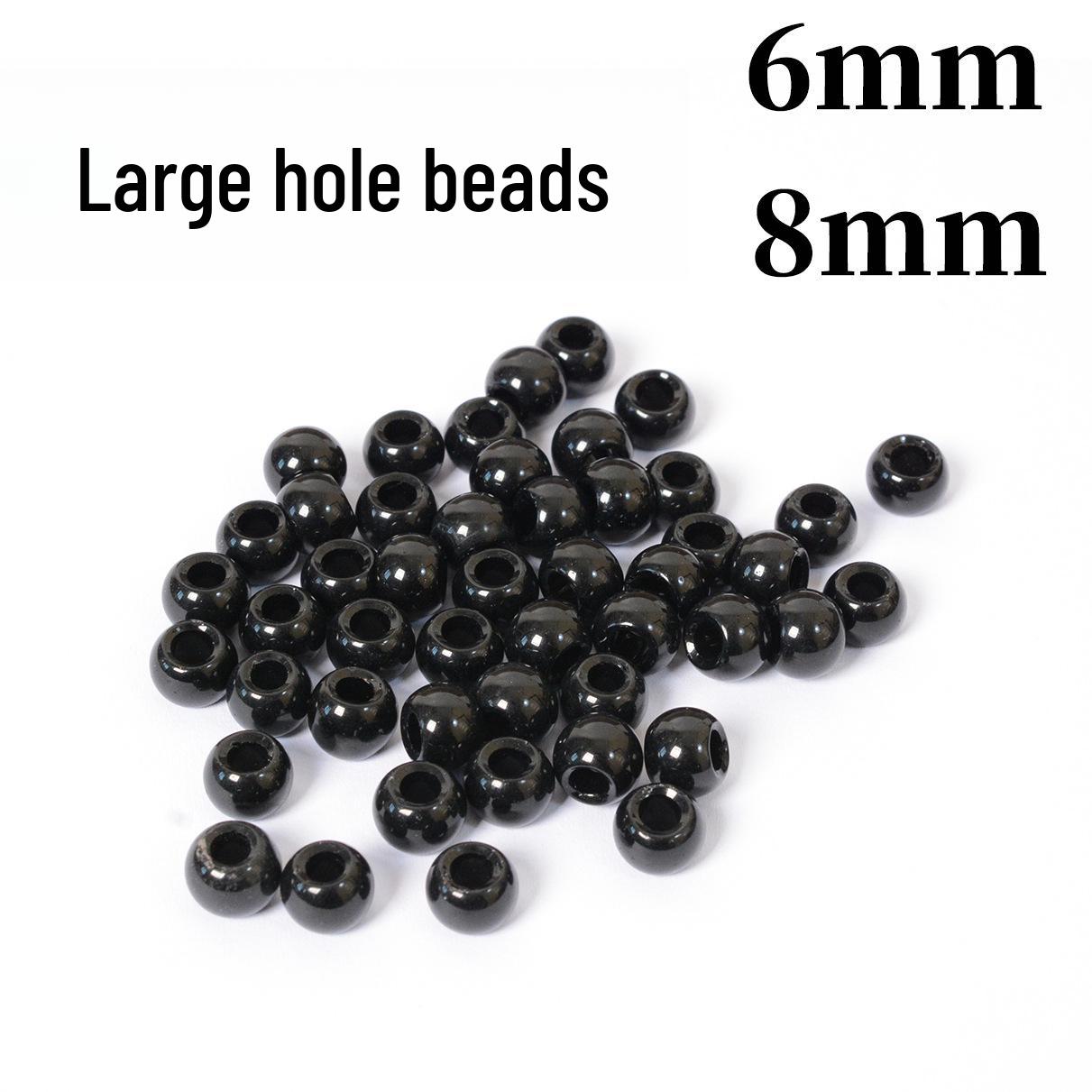 8mm Large Hole Black Glass Beads, Imitation Agate, 6mm Handmade Jewelry Accessories, Round Tail Beads Regular hole 6mm
8mm Large Hole Black Glass Beads, Imitation Agate, 6mm Handmade Jewelry Accessories, Round Tail Beads Regular hole 6mm