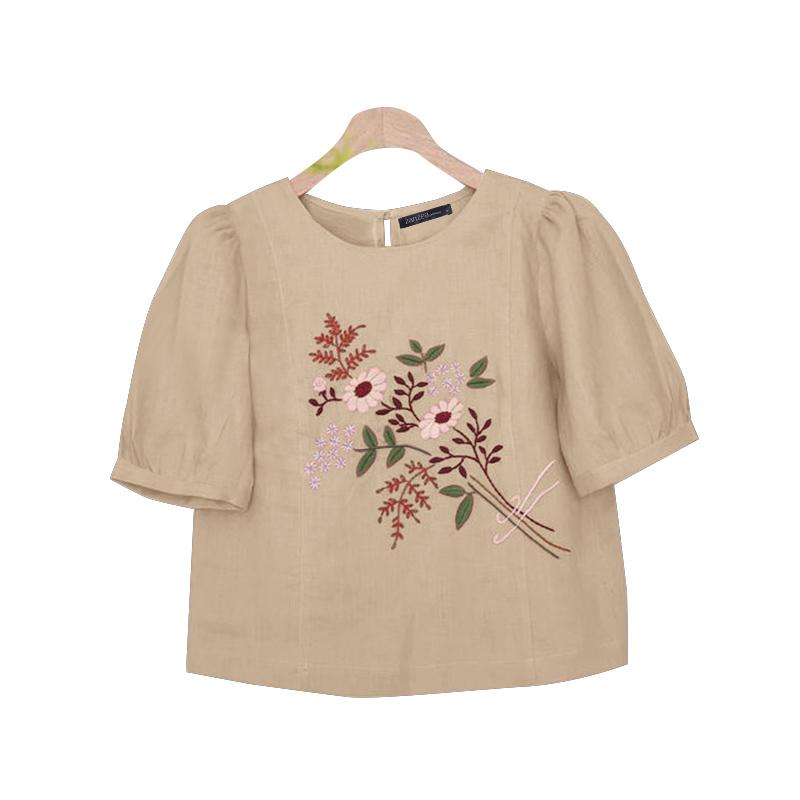 ZANZEA Женское повседневное платье с короткими рукавами и круглым вырезом с цветочной вышивкой 5XL бежевый
ZANZEA Женское повседневное платье с короткими рукавами и круглым вырезом с цветочной вышивкой 5XL бежевый