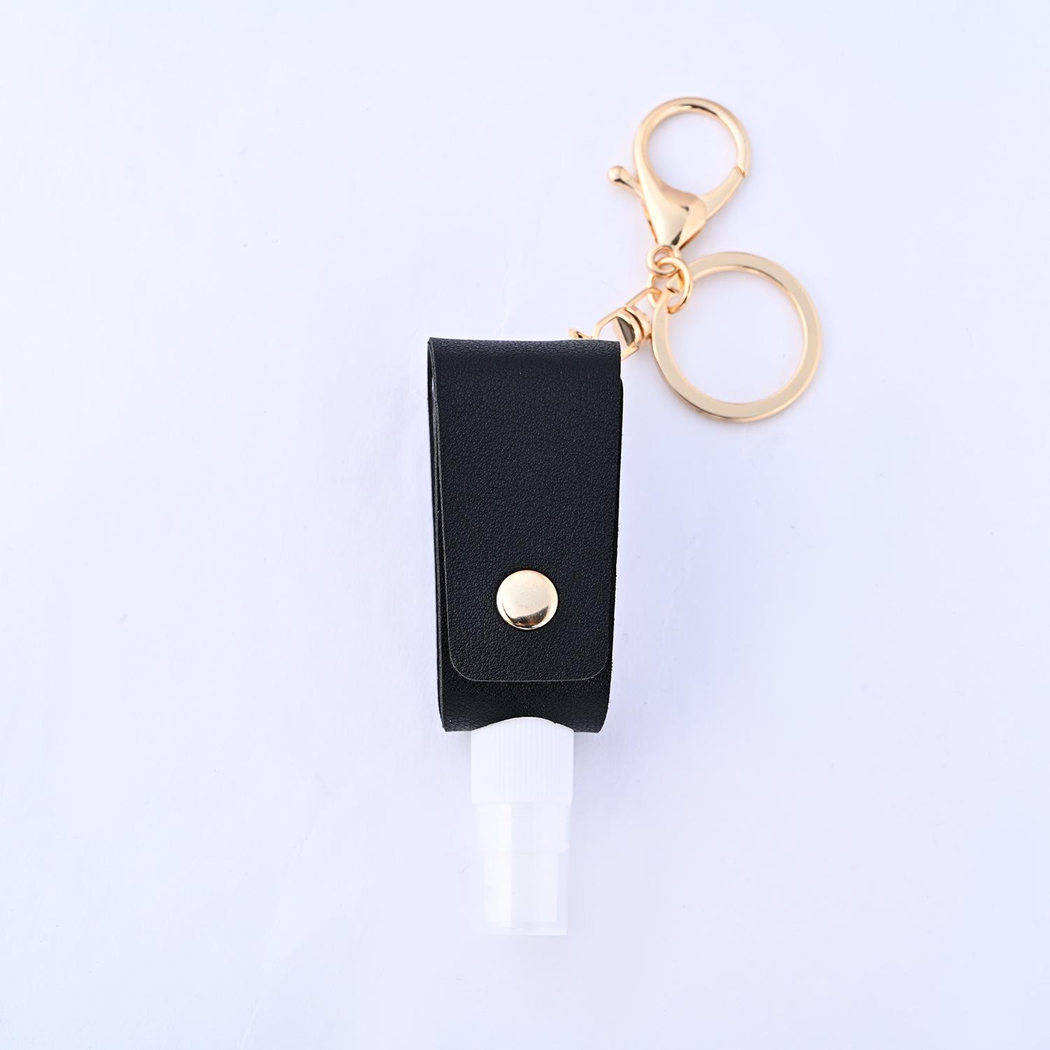 T-образный кожаный чехол-брелок для дезинфицирующего средства для рук и духов с распылителем чёрный
T-образный кожаный чехол-брелок для дезинфицирующего средства для рук и духов с распылителем чёрный