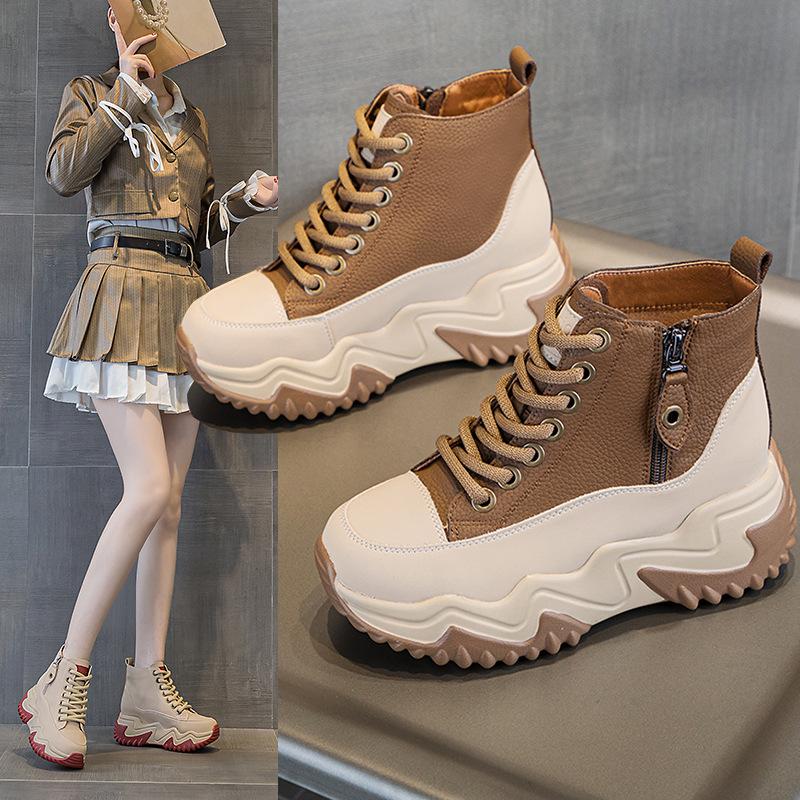 Autumn and winter new thick-soled 7cm height-increasing casual women s cotton shoes trendy short boots lace-up zipper high-top women s shoes 33 коричневый
Autumn and winter new thick-soled 7cm height-increasing casual women s cotton shoes trendy short boots lace-up zipper high-top women s shoes 33 коричневый