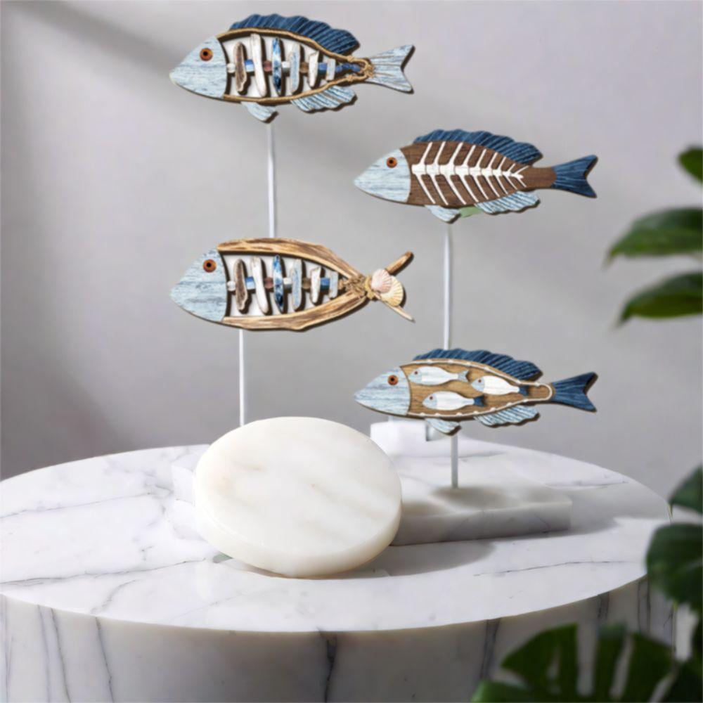 Vintage Wooden Fish Wall Hanging Decor Mediterranean Carving Fish Pendant Bedroom 4pcs
Vintage Wooden Fish Wall Hanging Decor Mediterranean Carving Fish Pendant Bedroom 4pcs