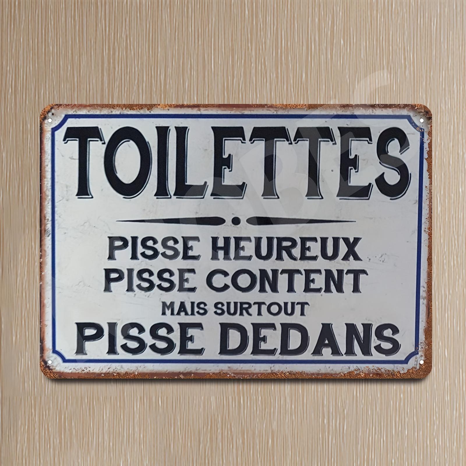 Vintage French Toilet Sign Decorative Aluminum Wall Art with Toilettes Text Rustic BlueWhite Design EasytoHang for Hom 20x30cm(7.8x11.8inch)
Vintage French Toilet Sign Decorative Aluminum Wall Art with Toilettes Text Rustic BlueWhite Design EasytoHang for Hom 20x30cm(7.8x11.8inch)