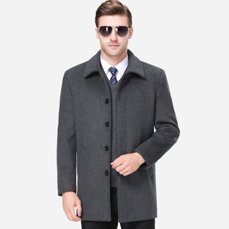 Зимнее мужское шерстяное пальто, мужское с лацканами, средней длины, большого размера, толстое, для людей среднего и пожилого возраста, а также бархатное пальто-папа 195
Зимнее мужское шерстяное пальто, мужское с лацканами, средней длины, большого размера, толстое, для людей среднего и пожилого возраста, а также бархатное пальто-папа 195