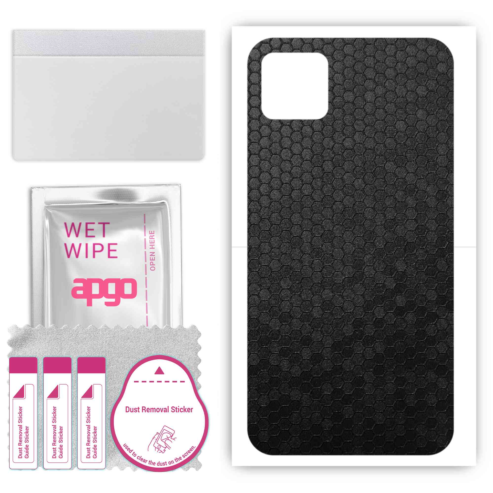 apgo Protective Skin Sticker for the back compatible with WIko Y52, Wrap Film, Foil, Vinyl - Pattern Black Honeycomb
apgo Protective Skin Sticker for the back compatible with WIko Y52, Wrap Film, Foil, Vinyl - Pattern Black Honeycomb