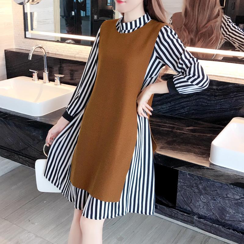 Striped Long-sleeved Dress Suit for Women Casual Sleeveless Shawl Loose Large Size Short Skirt XXXL
Striped Long-sleeved Dress Suit for Women Casual Sleeveless Shawl Loose Large Size Short Skirt XXXL