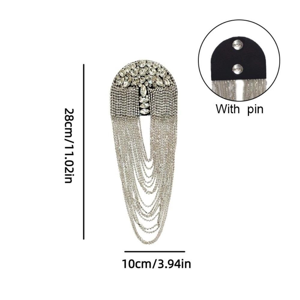 1Pc Luxury Beaded Decoration Diamond Tassel Epaulets Detachable Sparkling Shoulder Brooch Rhinestone Brooch Epaulet
1Pc Luxury Beaded Decoration Diamond Tassel Epaulets Detachable Sparkling Shoulder Brooch Rhinestone Brooch Epaulet