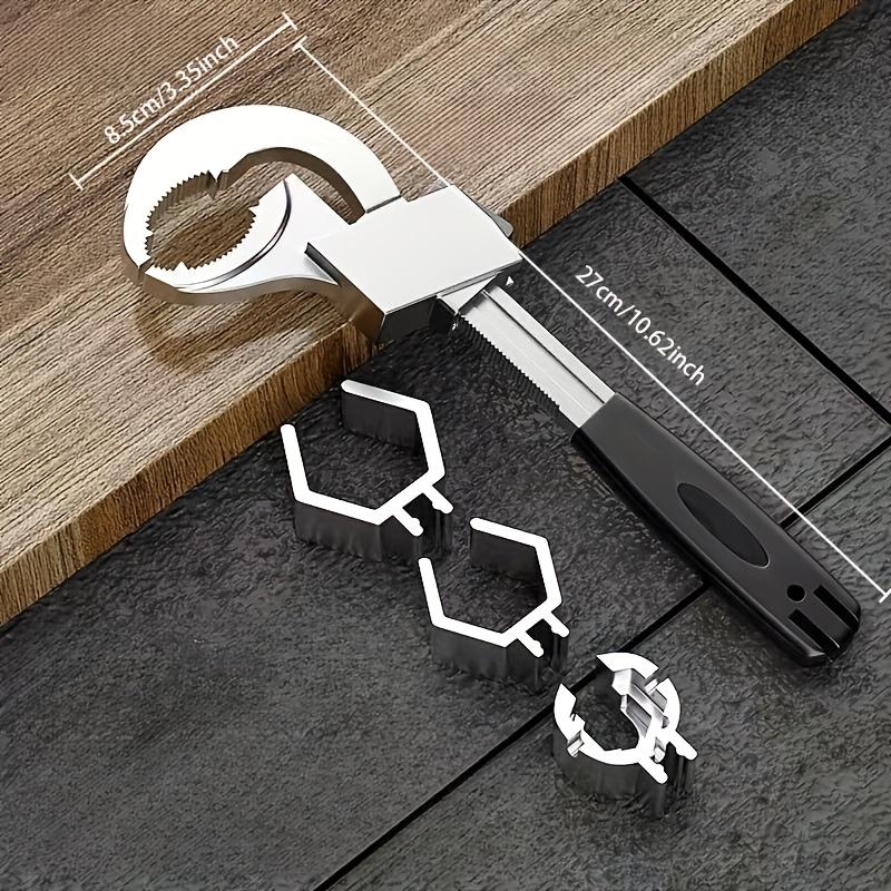 Многофункциональный регулируемый гаечный ключ, универсальный алюминиевый сплав, двусторонний рожковый ключ, для ремонта смесителей для ванной комнаты и труб раковины
Многофункциональный регулируемый гаечный ключ, универсальный алюминиевый сплав, двусторонний рожковый ключ, для ремонта смесителей для ванной комнаты и труб раковины