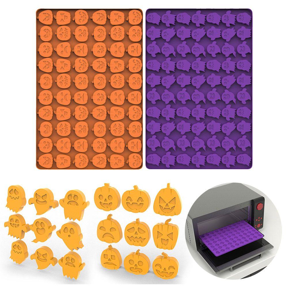 Treats Pan Chocolate Candy Halloween Pumpkin Ghost Shape Dog Treat Mold Silicone Mold 60/70 Cavity
Treats Pan Chocolate Candy Halloween Pumpkin Ghost Shape Dog Treat Mold Silicone Mold 60/70 Cavity