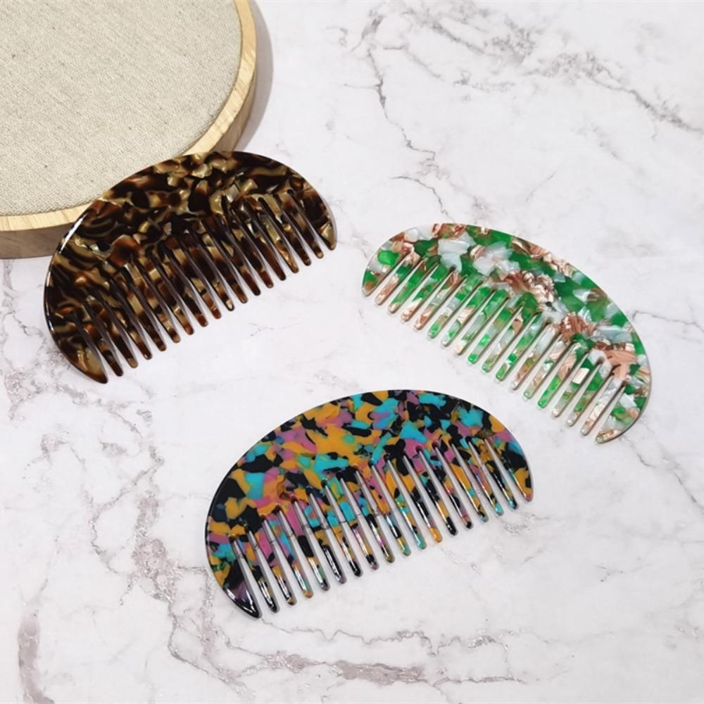 Colorful Semicircular Comb Wide-tooth Acetate Hair Comb Hairdressing Comb Hair Styling Tool style 3
Colorful Semicircular Comb Wide-tooth Acetate Hair Comb Hairdressing Comb Hair Styling Tool style 3