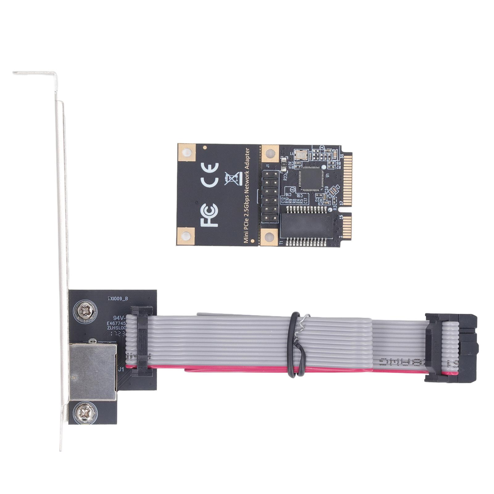 Mini PCIe Network Card Single Port 2.5G Gigabit Ethernet RJ45 Network Adapter Card for Desktop PC
Mini PCIe Network Card Single Port 2.5G Gigabit Ethernet RJ45 Network Adapter Card for Desktop PC