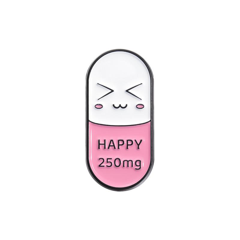 Fun Cartoon Pill Shaped Brooch Colorful Doctor Hat Cat Wave Lettering Metal Pin Accessory QHXZ1205
Fun Cartoon Pill Shaped Brooch Colorful Doctor Hat Cat Wave Lettering Metal Pin Accessory QHXZ1205