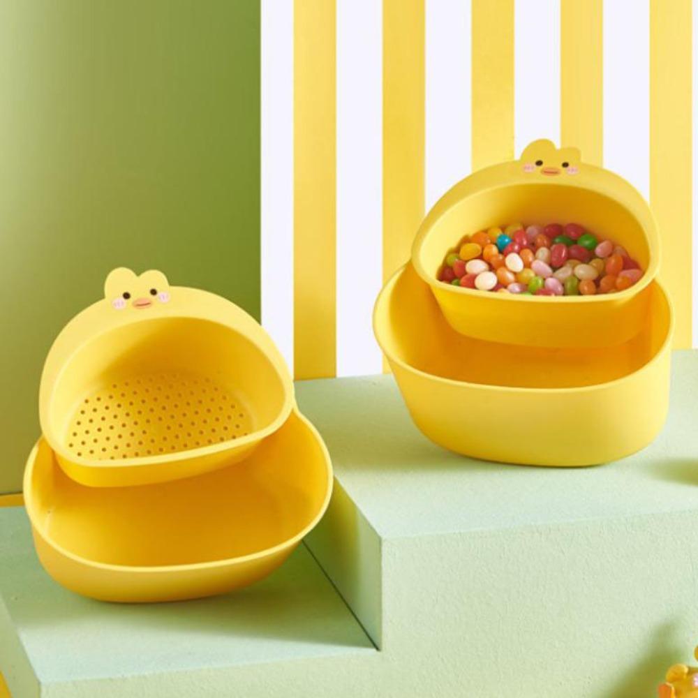 Duck Double Layered Fruit Plate Cartoon Snack Storage Tray Rice Washing Basket Kitchen Supplies
Duck Double Layered Fruit Plate Cartoon Snack Storage Tray Rice Washing Basket Kitchen Supplies