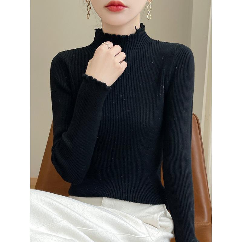 Изысканная женская осенне-зимняя новая водолазка с длинными рукавами и отделкой фестонами XXL чёрный
Изысканная женская осенне-зимняя новая водолазка с длинными рукавами и отделкой фестонами XXL чёрный