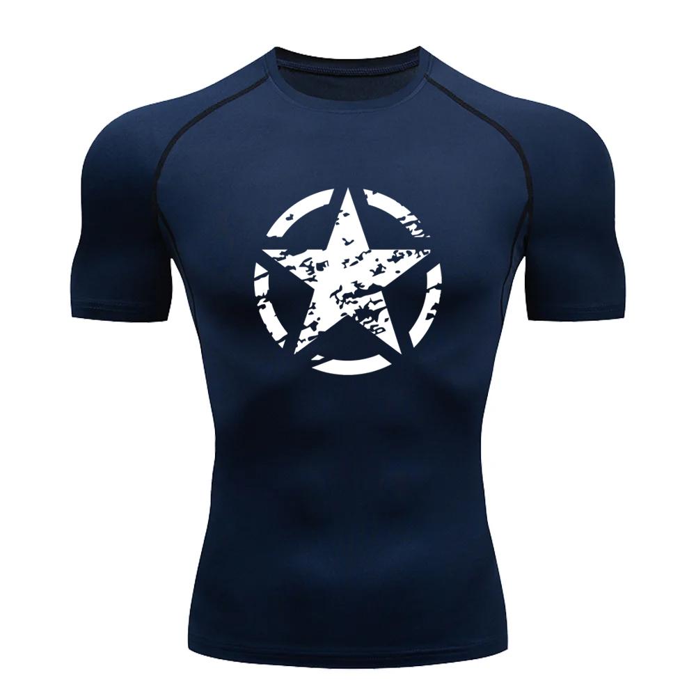 Летняя модная мужская компрессионная рубашка с принтом, быстросохнущая эластичная футболка для фитнеса, бега, дышащая, с короткими рукавами, S-3XL L
Летняя модная мужская компрессионная рубашка с принтом, быстросохнущая эластичная футболка для фитнеса, бега, дышащая, с короткими рукавами, S-3XL L