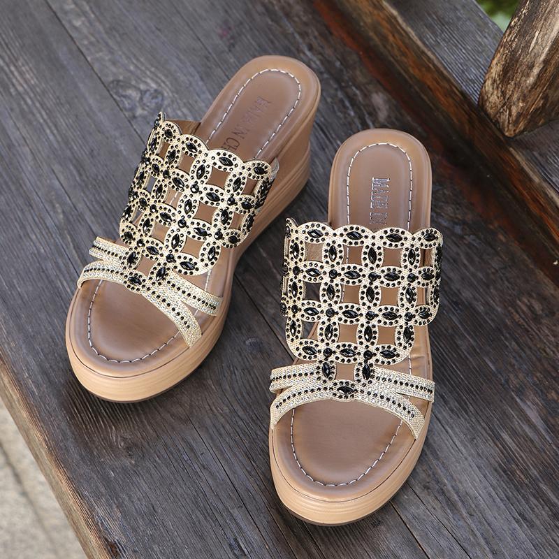 High Heel Wedges Modern Slippers Summer Outside Ladies Shoes 2024 Fashion Solid Bling Ethnic Women s Slippers Chinelos Femininos
High Heel Wedges Modern Slippers Summer Outside Ladies Shoes 2024 Fashion Solid Bling Ethnic Women s Slippers Chinelos Femininos