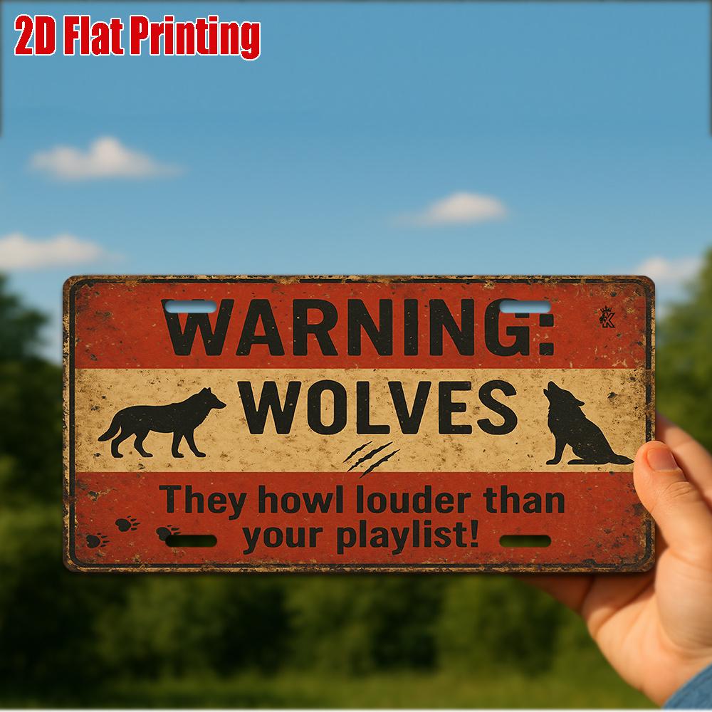 D Flat pc Vintage Wolf Warning Metal Sign x Aluminum Rustic Wall Decor with German ShepherdStyle Wolf Pack Design 15x30cm(5.9x7.8inch)
D Flat pc Vintage Wolf Warning Metal Sign x Aluminum Rustic Wall Decor with German ShepherdStyle Wolf Pack Design 15x30cm(5.9x7.8inch)