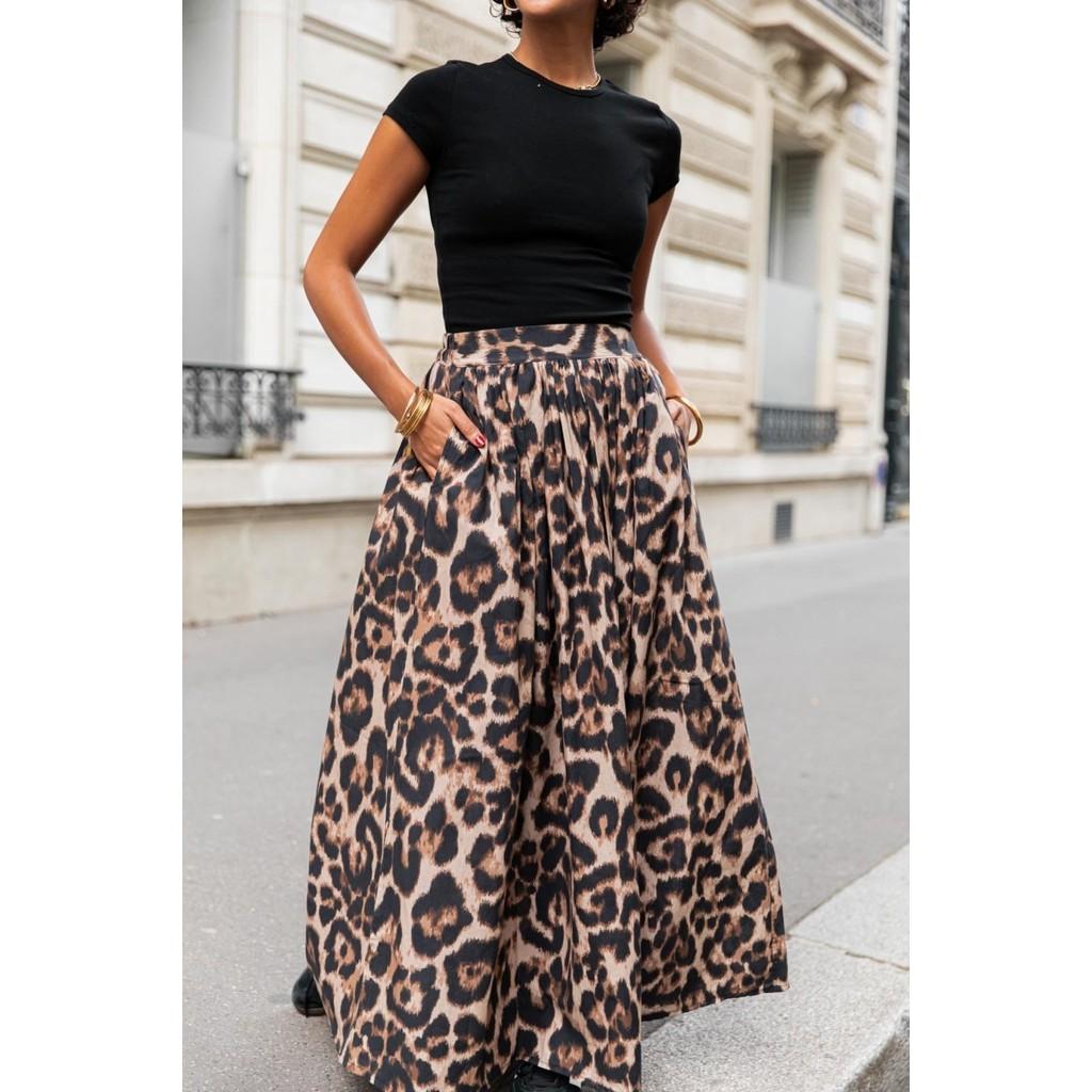 Qooth Elegant Women A Line Leopard Print Skirt Wide Hem Maxi Length Elastic Waist Casual Skirt QT2725 XL
Qooth Elegant Women A Line Leopard Print Skirt Wide Hem Maxi Length Elastic Waist Casual Skirt QT2725 XL