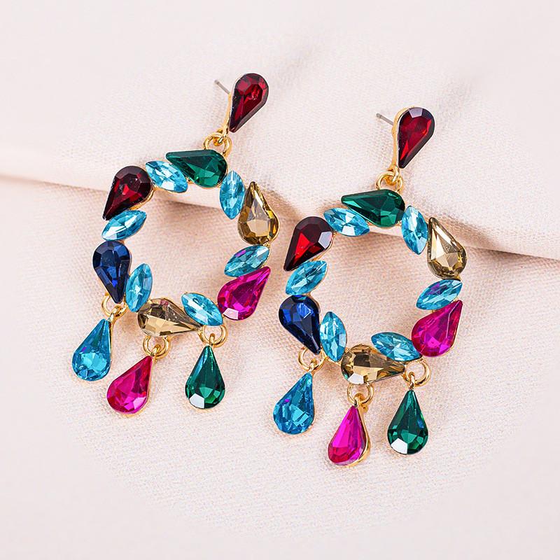 Pinkdudu Sparkling Dual Element Earrings Alloy Hoop with Dangling Teardrop Crystals Modern Geometric Jewelry PD897
Pinkdudu Sparkling Dual Element Earrings Alloy Hoop with Dangling Teardrop Crystals Modern Geometric Jewelry PD897