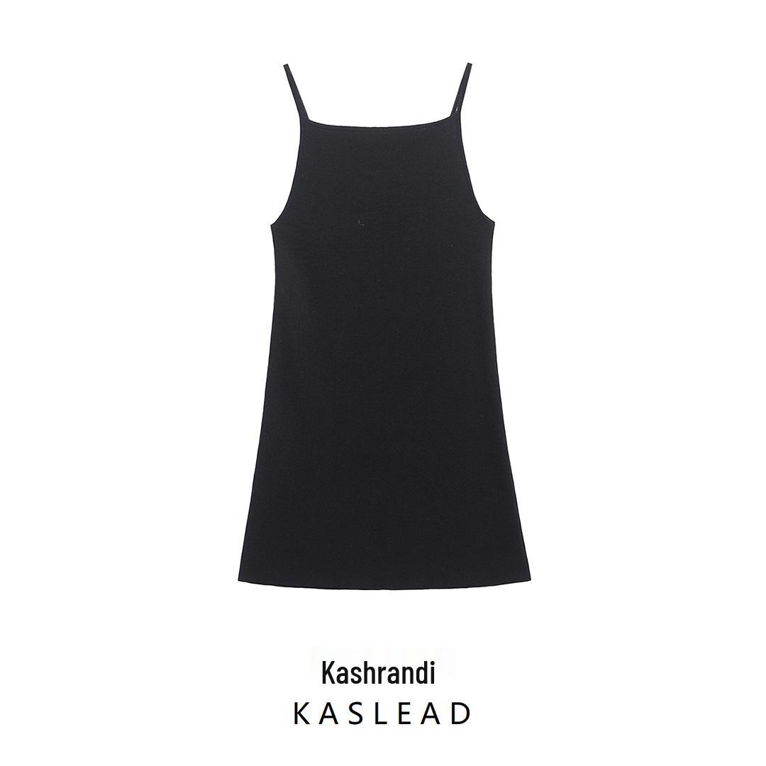 2024 Winter Women s European & American Style Black Knitted Straps Mini Dress Large чорний
2024 Winter Women s European & American Style Black Knitted Straps Mini Dress Large чорний