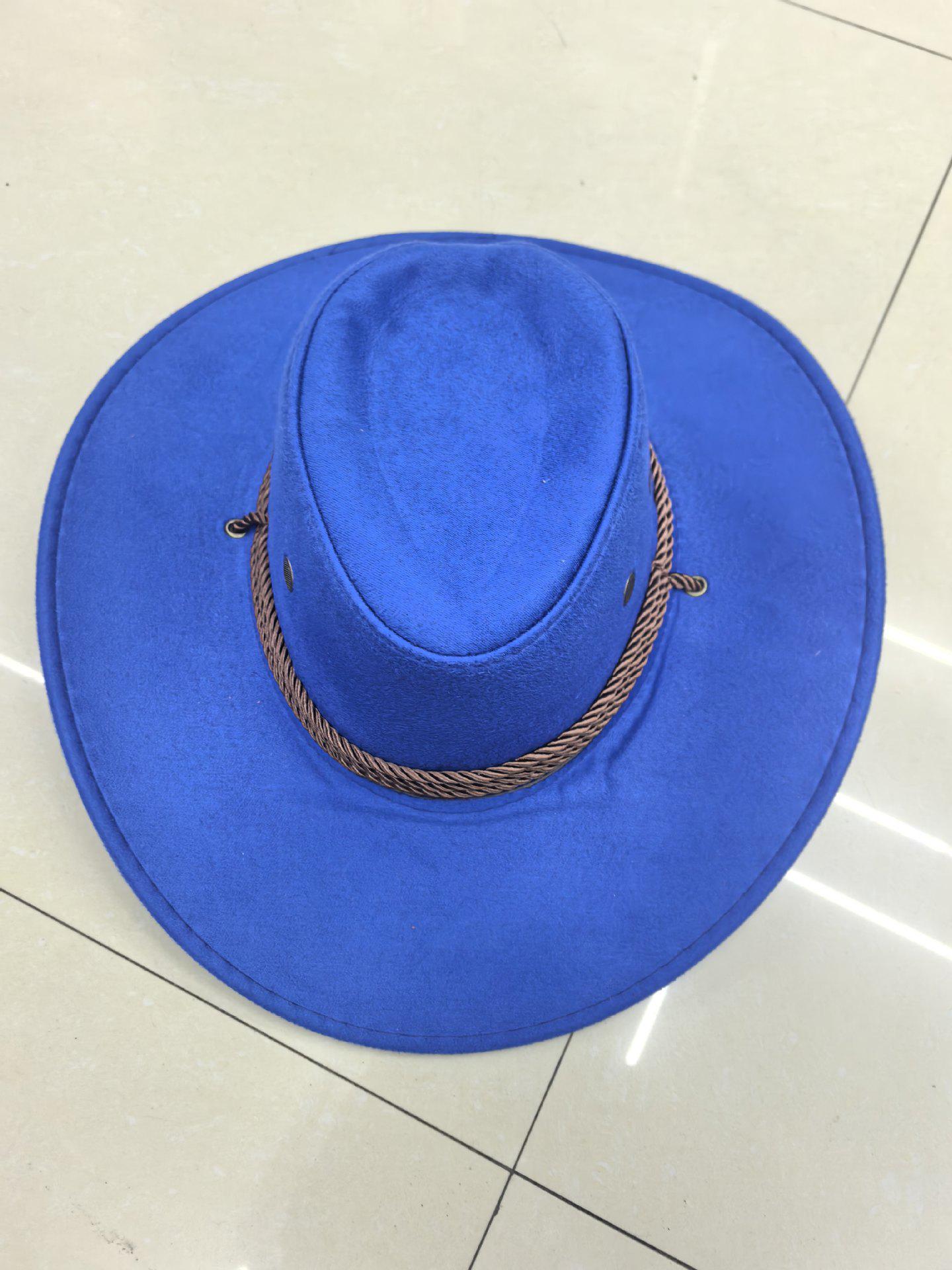 Unisex Suede Wide-Brim Cowboy Fedora with Sun Protection & Windproof Rope One Size
Unisex Suede Wide-Brim Cowboy Fedora with Sun Protection & Windproof Rope One Size