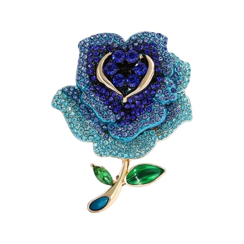 Portable Crystals Rose Flower Pin for Professional Women Comfortable Daily Wear Jewelry Accessory синій
Portable Crystals Rose Flower Pin for Professional Women Comfortable Daily Wear Jewelry Accessory синій