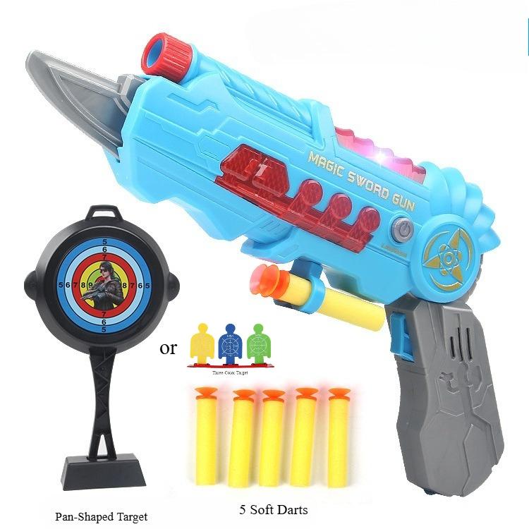 Deformable Soft Dart Toy Gun Light Sound Suction Cup Foam Darts Blaster Toy Boy Indoor Shooting Toy with 5 Soft Bullets 1 Target
Deformable Soft Dart Toy Gun Light Sound Suction Cup Foam Darts Blaster Toy Boy Indoor Shooting Toy with 5 Soft Bullets 1 Target