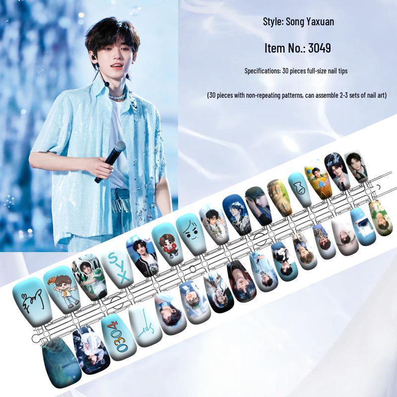 Anime-Themed Celebrity Support Wearable Nails - Full Set (30 Pieces, Numbers 3001-3051)
Anime-Themed Celebrity Support Wearable Nails - Full Set (30 Pieces, Numbers 3001-3051)