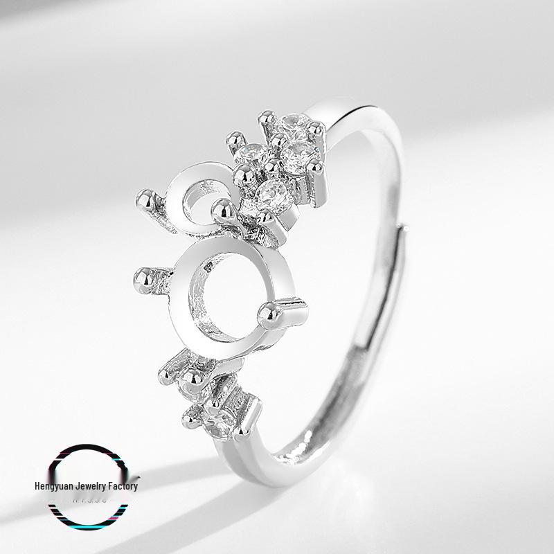 Platinum Gold Celebrity Women s Ring Empty Setting with Double Main Stones, Copper Inlay, 6mm & 4mm Huazi Diamond Imitation, 925 Silver. Adjustable Size
Platinum Gold Celebrity Women s Ring Empty Setting with Double Main Stones, Copper Inlay, 6mm & 4mm Huazi Diamond Imitation, 925 Silver. Adjustable Size