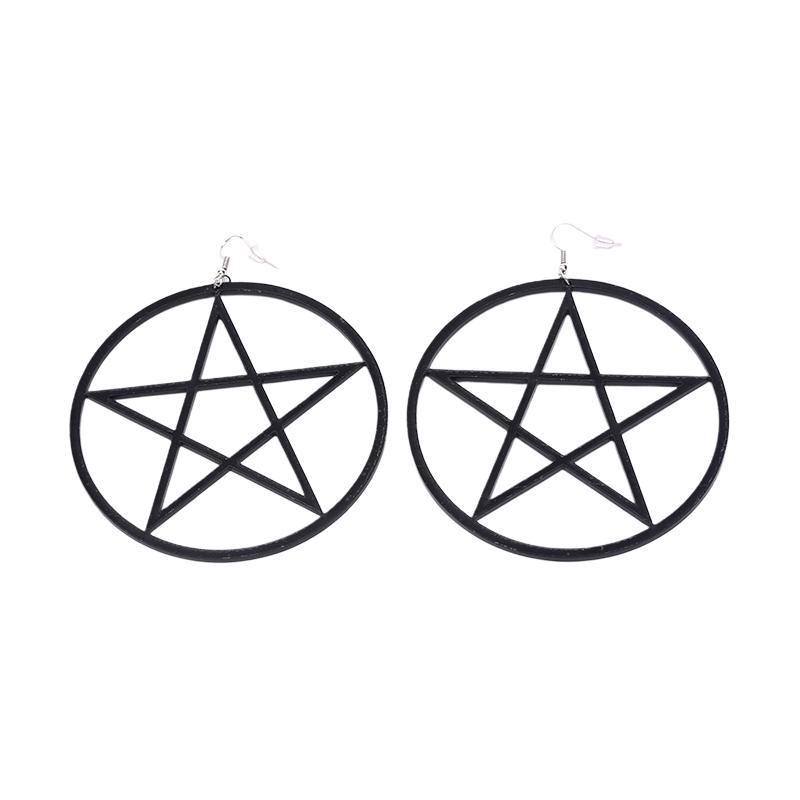 Women Big Hollow Circle Star Pentagram Dangle Drop Earrings Jewelry Gift чорний
Women Big Hollow Circle Star Pentagram Dangle Drop Earrings Jewelry Gift чорний