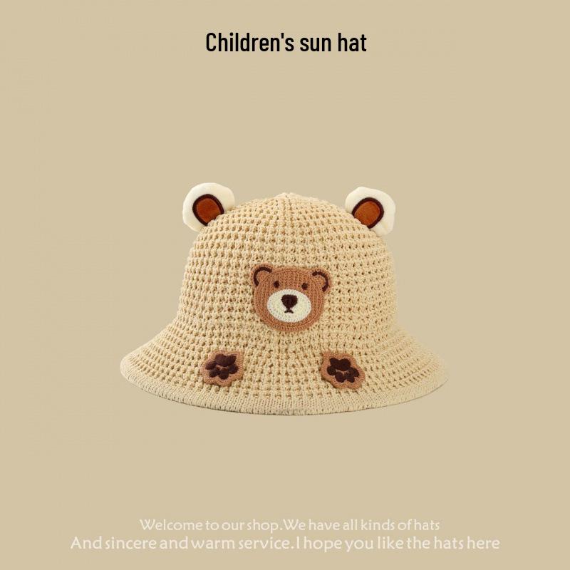 Little Bear Straw Sun Hat for Kids - Cute Cartoon Design with Wide Brim Protection for Boys and Girls in Spring/Summer One Size
Little Bear Straw Sun Hat for Kids - Cute Cartoon Design with Wide Brim Protection for Boys and Girls in Spring/Summer One Size
