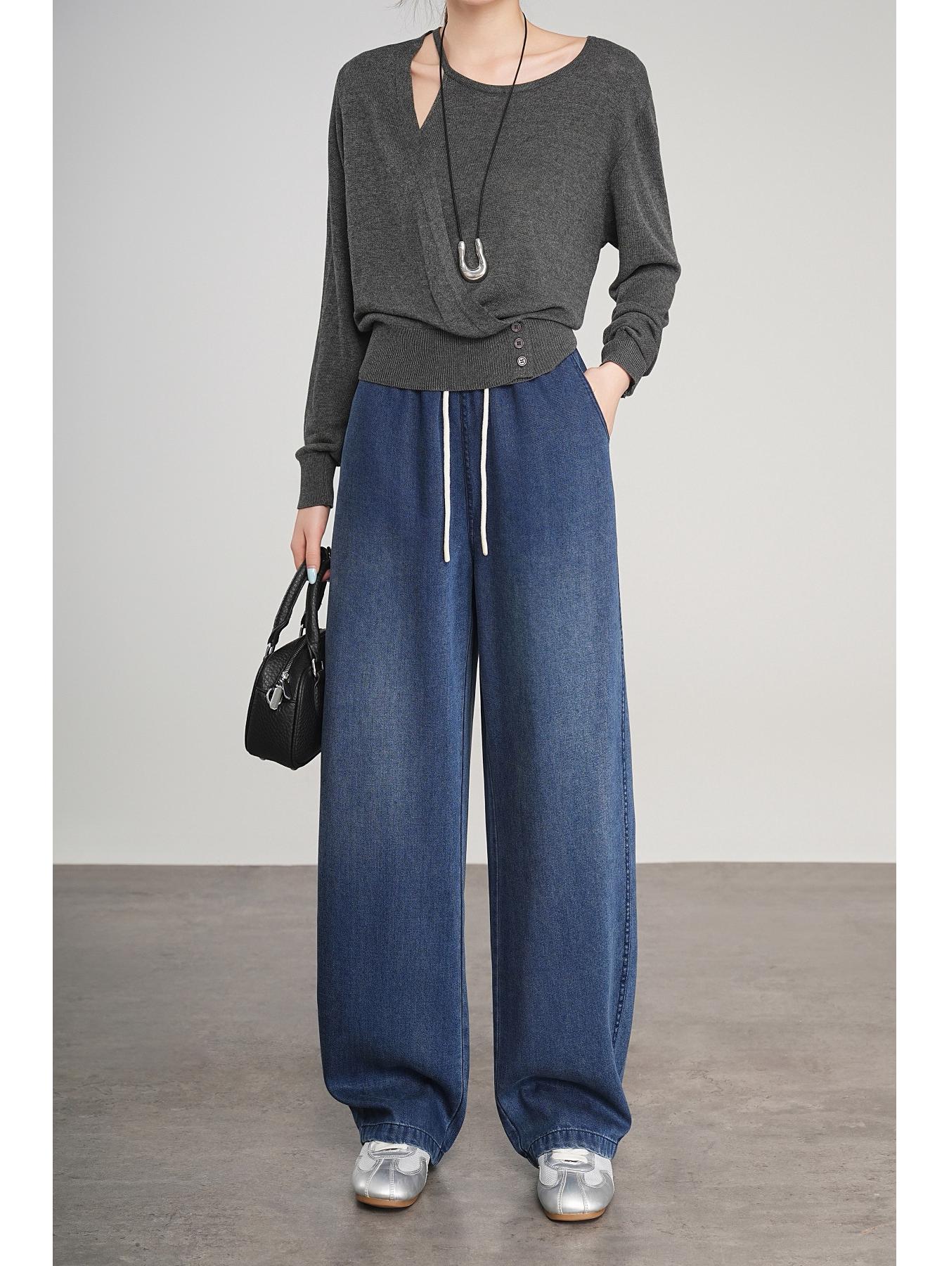 Women s Retro Tencel Draped Denim Pod Pants - Spring Versatile Daily Commute Wear XL темно-синього кольору
Women s Retro Tencel Draped Denim Pod Pants - Spring Versatile Daily Commute Wear XL темно-синього кольору