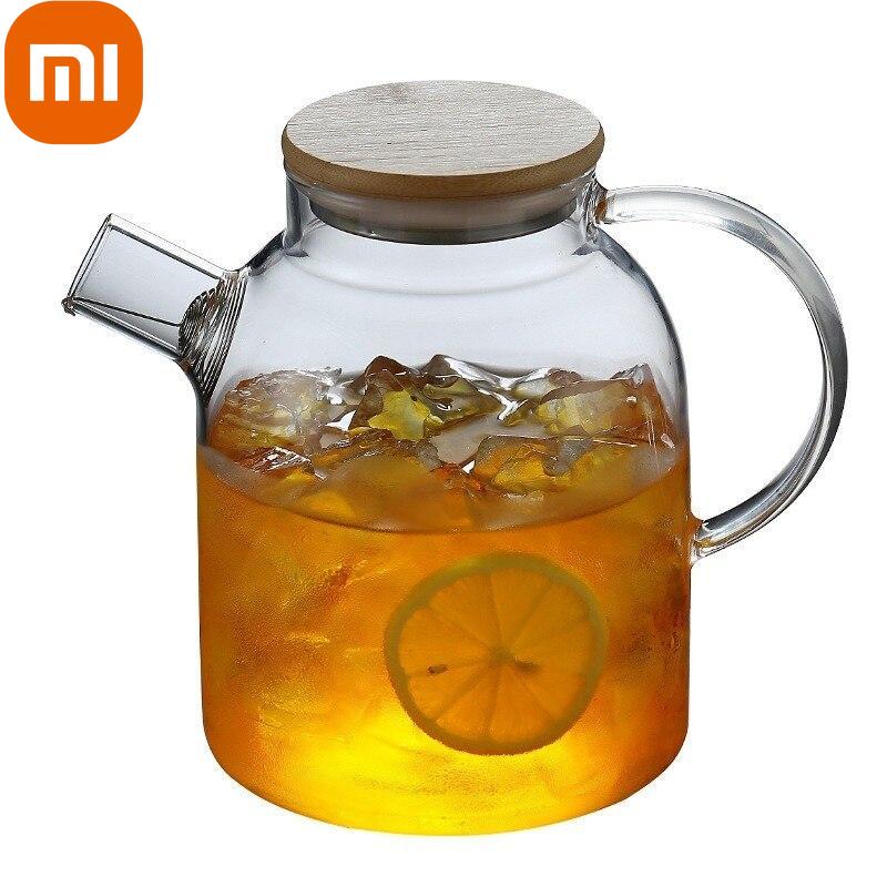 Стеклянный чайник Xiaomi 1 л, термостойкий цветочный чайник, большой прозрачный контейнер для фруктового сока, керамическая бытовая посуда для напитков
Стеклянный чайник Xiaomi 1 л, термостойкий цветочный чайник, большой прозрачный контейнер для фруктового сока, керамическая бытовая посуда для напитков