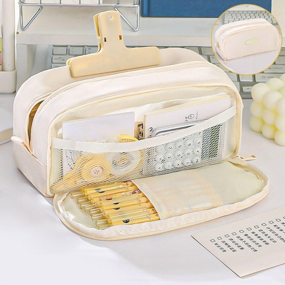 Large Capacity Pen Bag Double Layered Pencil Box Portable Pencil Case School Office
Large Capacity Pen Bag Double Layered Pencil Box Portable Pencil Case School Office