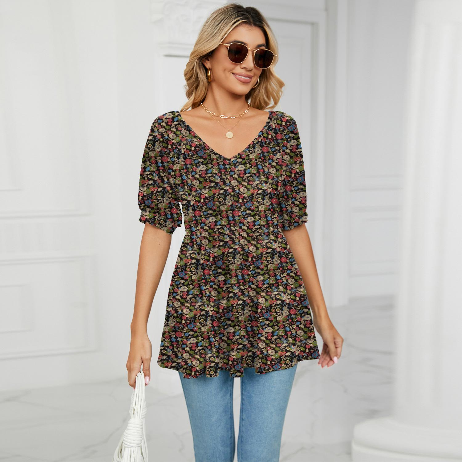 GMXIA Женские модные повседневные блузки и рубашки с короткими рукавами и v-образным вырезом с цветочным принтом XXL
GMXIA Женские модные повседневные блузки и рубашки с короткими рукавами и v-образным вырезом с цветочным принтом XXL