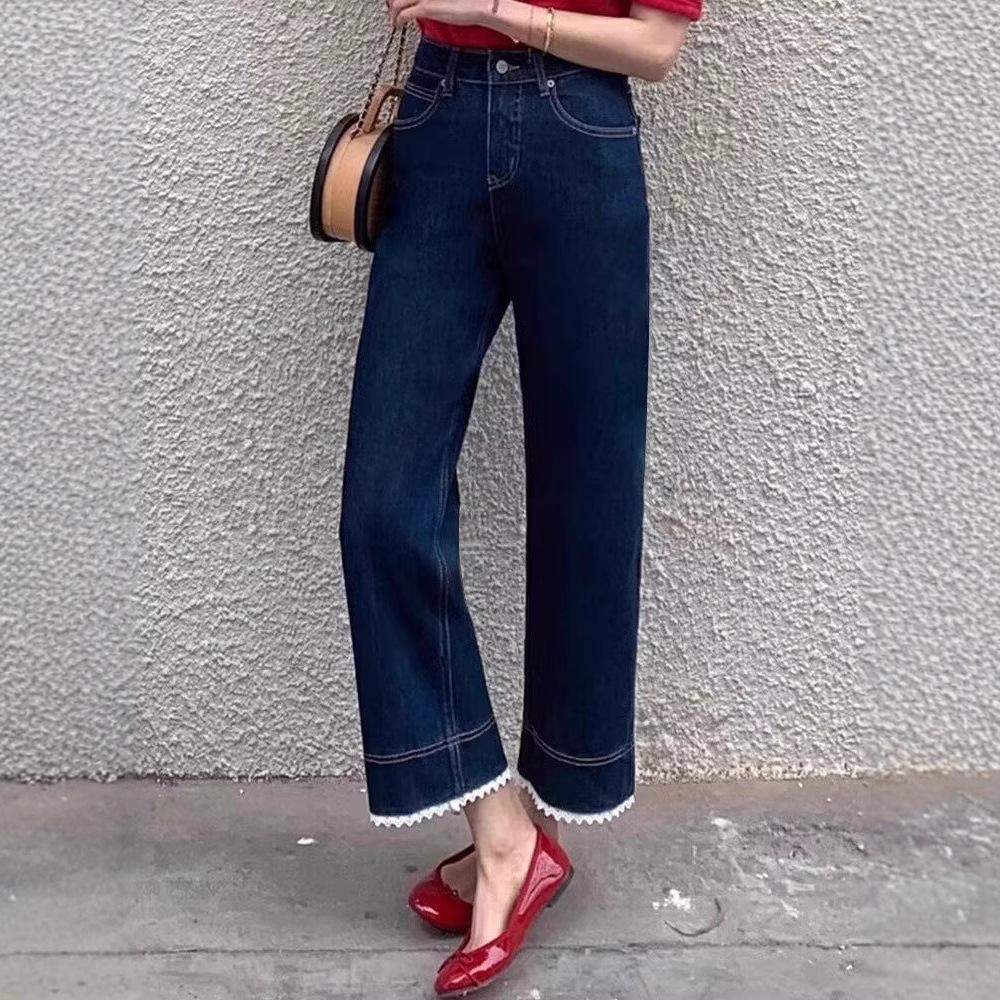 Lace Trim High Waist Petite Straight Leg Jeans for Women - Spring/Summer 2025 Collection XL
Lace Trim High Waist Petite Straight Leg Jeans for Women - Spring/Summer 2025 Collection XL