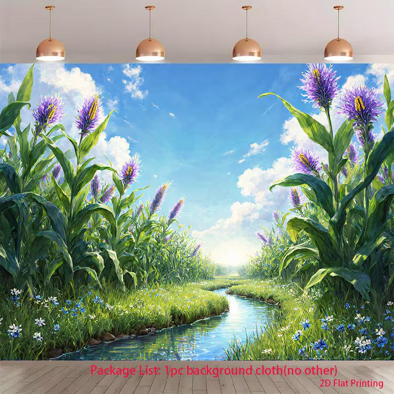 2D Fantasy Meadow Backdrop Giant Purple Wildflowers Stream Photography Background 47.2x31.5inch/120*80cm
2D Fantasy Meadow Backdrop Giant Purple Wildflowers Stream Photography Background 47.2x31.5inch/120*80cm