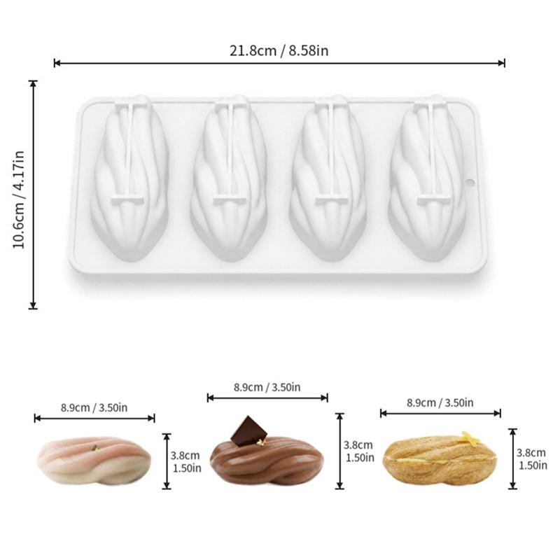 4 Cavity Creative Nut Design Mousse Cake Mold Pecan Silicone Chocolate Mould Food Grade Kitchen Bakeware Dessert Baking Tools білий
4 Cavity Creative Nut Design Mousse Cake Mold Pecan Silicone Chocolate Mould Food Grade Kitchen Bakeware Dessert Baking Tools білий