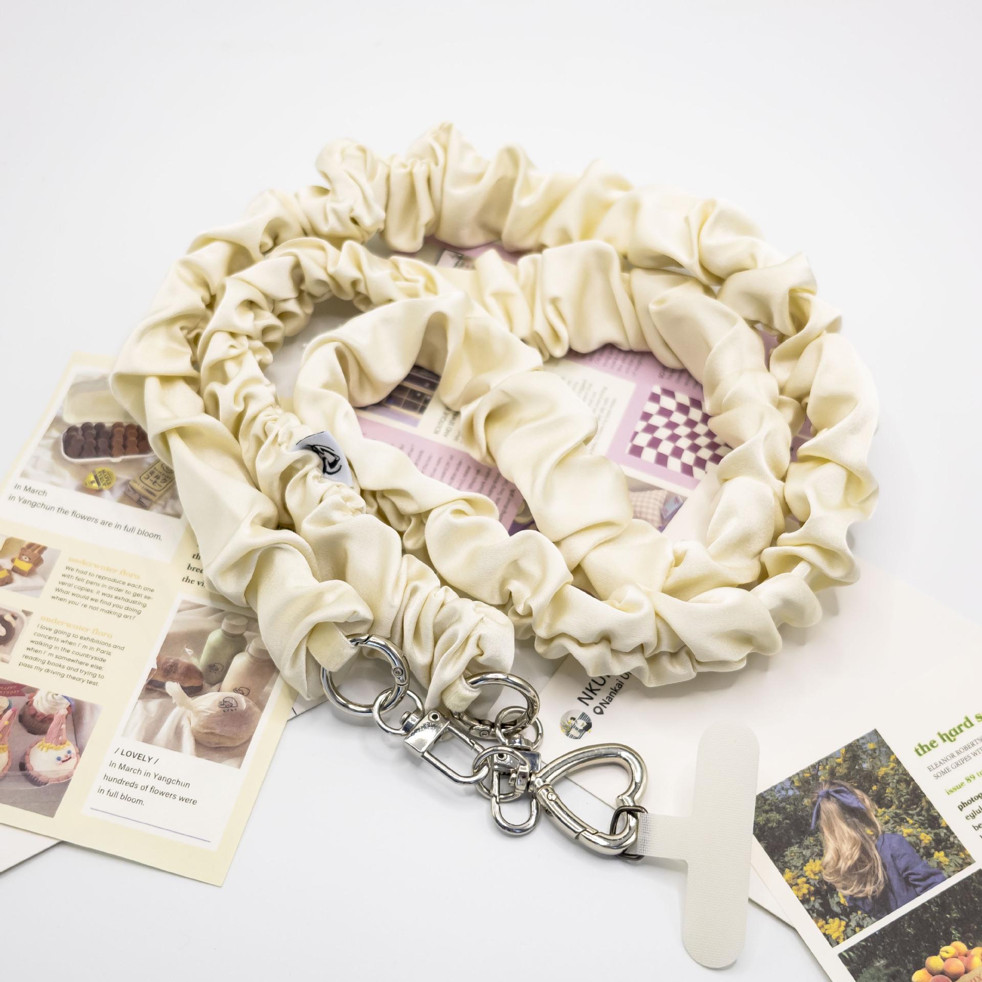 Handmade Sturdy Scrunchie Fabric Phone Lanyard with Metal Buckle & Elastic Chain
Handmade Sturdy Scrunchie Fabric Phone Lanyard with Metal Buckle & Elastic Chain