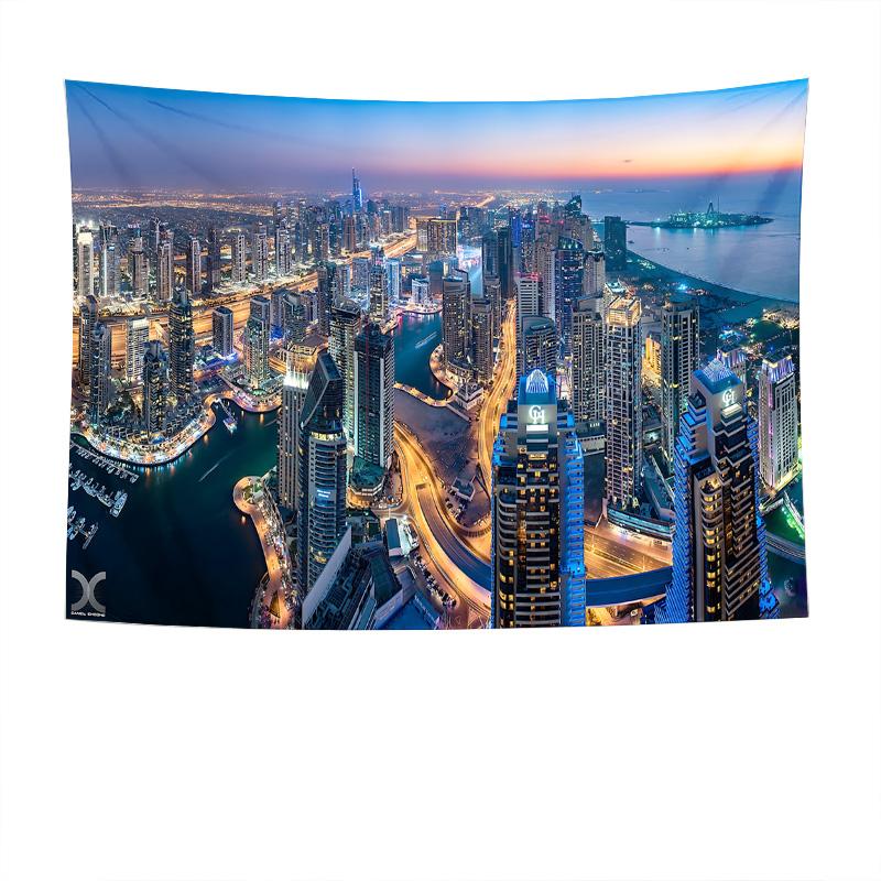 Dubai City Sunset Skyline Urban Marina Wall Tapestry Machine Washable All Season Decor Art Print Modern Design Home ElevateSpace 74x94cm(29x37in)
Dubai City Sunset Skyline Urban Marina Wall Tapestry Machine Washable All Season Decor Art Print Modern Design Home ElevateSpace 74x94cm(29x37in)