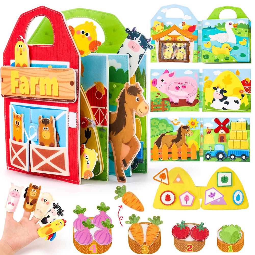 3D Farm Busy Board Quiet Book Soft Felt Montessori Toy For Fine Motor Skills Early Educational Travel Toys For Children Gifts
3D Farm Busy Board Quiet Book Soft Felt Montessori Toy For Fine Motor Skills Early Educational Travel Toys For Children Gifts
