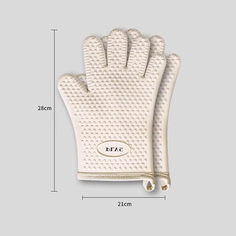 Силиконовые хлопковые перчатки для ошпаривания, термозащитные перчатки для кастрюль, набор из твиловых точек, перчатки для микроволновки, силиконовые перчатки для микроволновки
