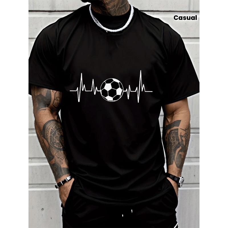 European Size Men s Casual T-Shirt Soccer Heartbeat Print Street Style Adult Daily Wear 4XL
European Size Men s Casual T-Shirt Soccer Heartbeat Print Street Style Adult Daily Wear 4XL
