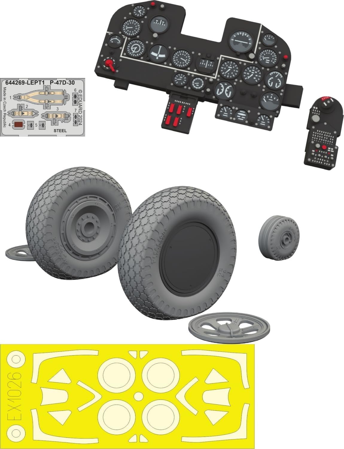 Eduard Look Plus Instrument Set Mini Plastic Model Parts EDU644274 1/48 P-47D-30 Panel/Parts (for Art)
Eduard Look Plus Instrument Set Mini Plastic Model Parts EDU644274 1/48 P-47D-30 Panel/Parts (for Art)