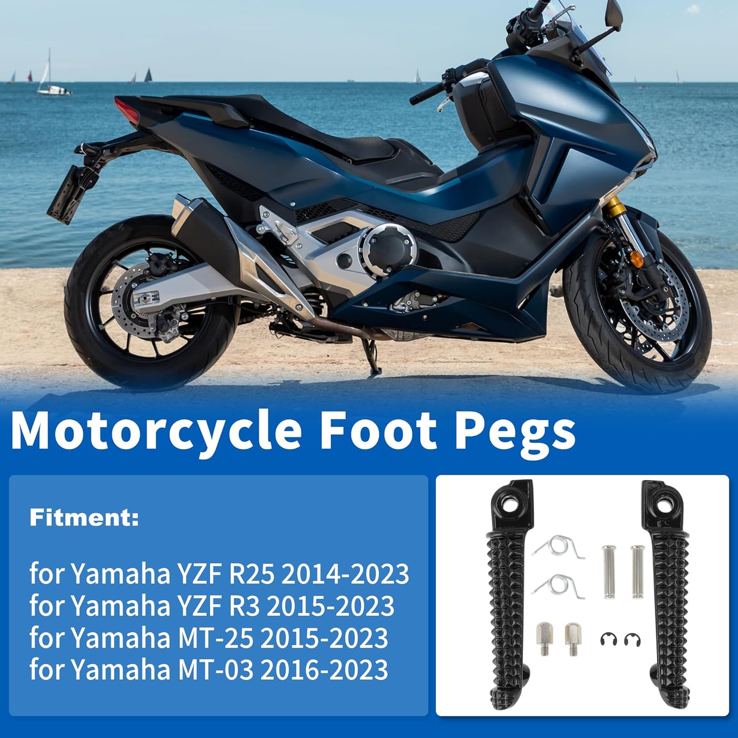 Motorcycle Front Foot Pedal for Yamaha R3 MT-03 YZF R25 MT25 MT03 2014-2023 Passenger Footrest Pedal Aluminum Alloy Black 1 Pair
Motorcycle Front Foot Pedal for Yamaha R3 MT-03 YZF R25 MT25 MT03 2014-2023 Passenger Footrest Pedal Aluminum Alloy Black 1 Pair