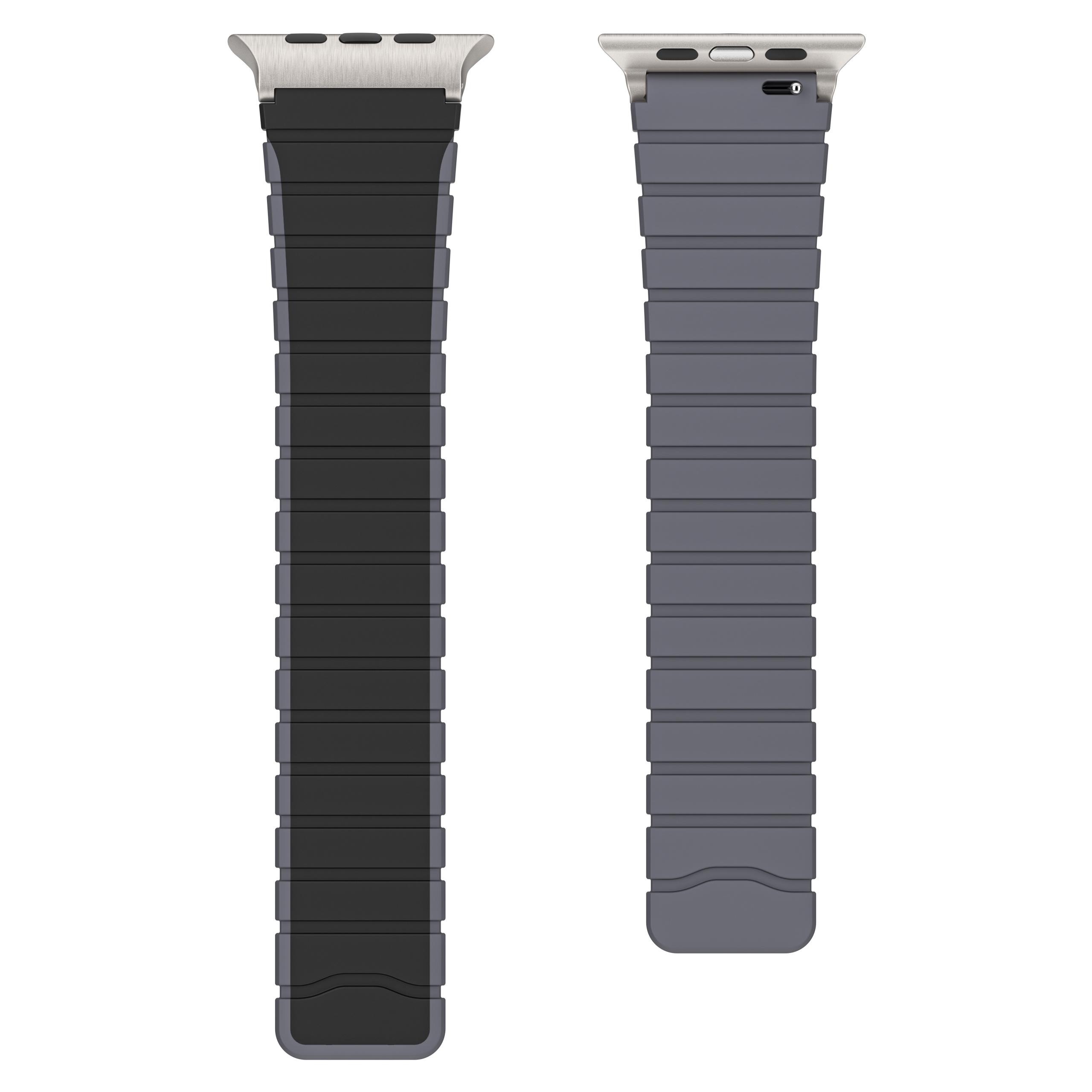For Apple Watch 10 46mm/Ultra 2/Ultra 49mm/9 8 7 45mm/SE (2023) SE (2022) SE 6 5 4 44mm/3 2 1 42mm Magnetic Silicone Watch Band Light Grey+Blue
For Apple Watch 10 46mm/Ultra 2/Ultra 49mm/9 8 7 45mm/SE (2023) SE (2022) SE 6 5 4 44mm/3 2 1 42mm Magnetic Silicone Watch Band Light Grey+Blue
