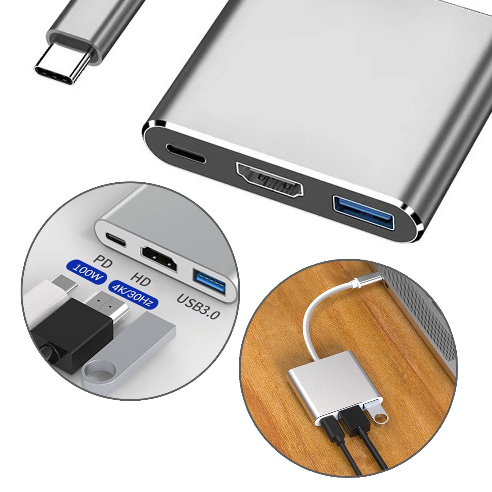 Адаптер Type C - HDMI Multiport 4K HDMI Type-C PD100W Fast Charge Port & USB 3.0 Port Converter Adapter для телефонов серебряный
Адаптер Type C - HDMI Multiport 4K HDMI Type-C PD100W Fast Charge Port & USB 3.0 Port Converter Adapter для телефонов серебряный