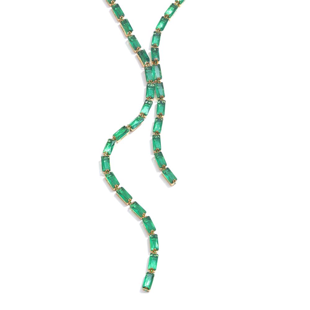 Yhpup Delicate Shiny Multicolored Cubic Zirconia Chain Chest Necklace High Quality Stainless Steel Premium Fashion Jewelry Gift
Yhpup Delicate Shiny Multicolored Cubic Zirconia Chain Chest Necklace High Quality Stainless Steel Premium Fashion Jewelry Gift