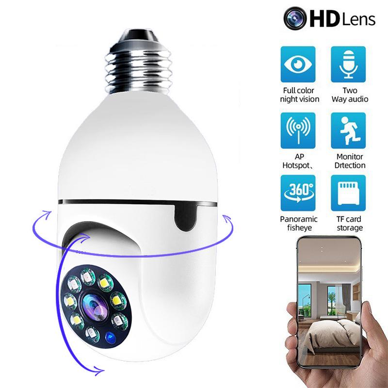 E27 WiFi Bulb Surveillance Camera Indoor Wireless Video Security Full Color Night Vision 1080P Digital Zoom Monitor Human Tracki White
E27 WiFi Bulb Surveillance Camera Indoor Wireless Video Security Full Color Night Vision 1080P Digital Zoom Monitor Human Tracki White