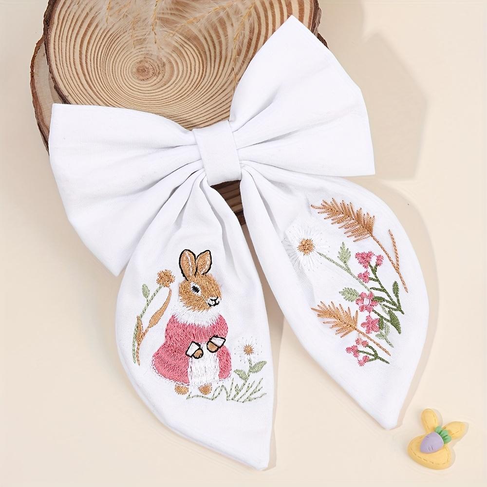 1Piece Embroidery Bunny Hair Bow Clip For Girls Cute Rabbit Bow Hairpin Cute Hair Accessories For Daily Party Dressing Easter
1Piece Embroidery Bunny Hair Bow Clip For Girls Cute Rabbit Bow Hairpin Cute Hair Accessories For Daily Party Dressing Easter
